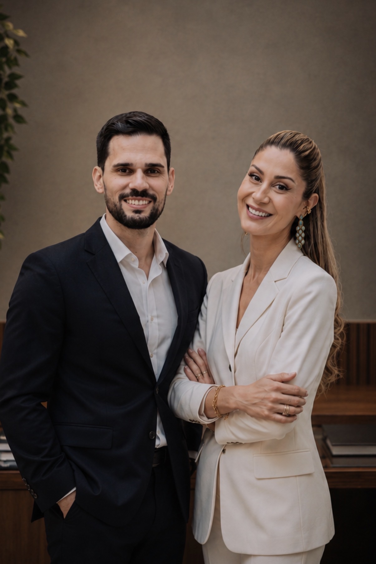 Gabriel São Pedro e Isabella Varella, sócios da Dommo Global