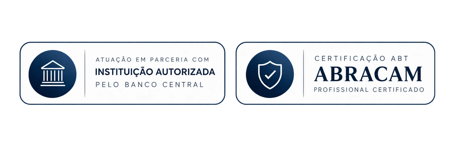 Selos: instituição autorizada pelo Banco Central e certificação ABT — ABRACAM